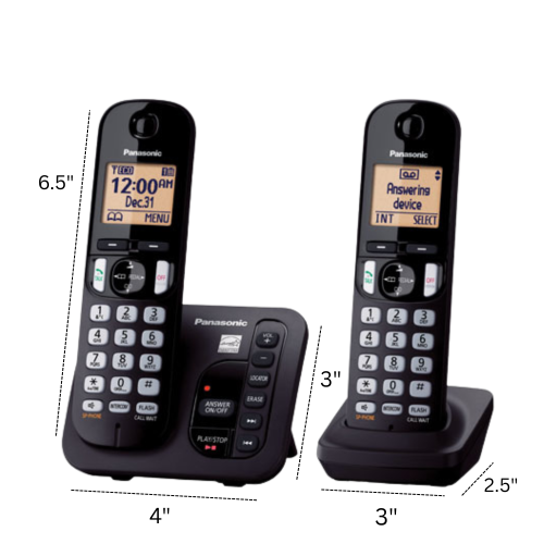 Téléphone sans fil Panasonic 2 combinés #KXTGC222 Remis à neuf