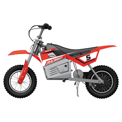 Moto tout-terrain électrique Razor MX350 Dirt Rocket pour enfants, motocross, rouge