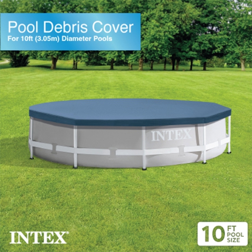 Piscine d'extérieur à cadre en métal de 10 pi x 30 po avec pompe à filtre et couvercle d'INTEX