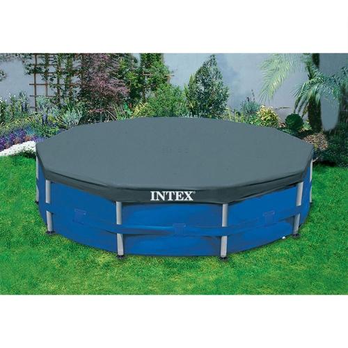 Piscine d'extérieur à cadre en métal de 10 pi x 30 po avec pompe à filtre et couvercle d'INTEX