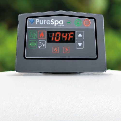 Intex PureSpa Greywood Deluxe Spa Set, 170 Bubble Jet Hot Tub with Cover, 85x28"