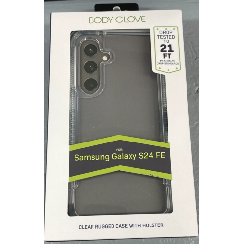 Étui robuste transparent avec pince de Body Glove - Galaxy S24 FE de Samsung