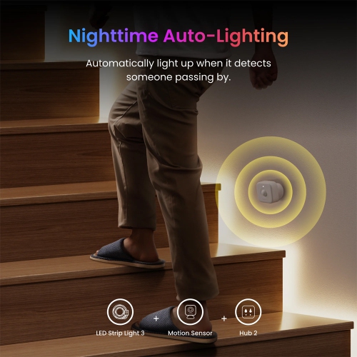 SwitchBot Smart LED Strip Light 3, 5M Matter-enabled | RGB+CCT, Voice & App Control, Adaptive Lighting, Music Sync, and Smart Home Automation