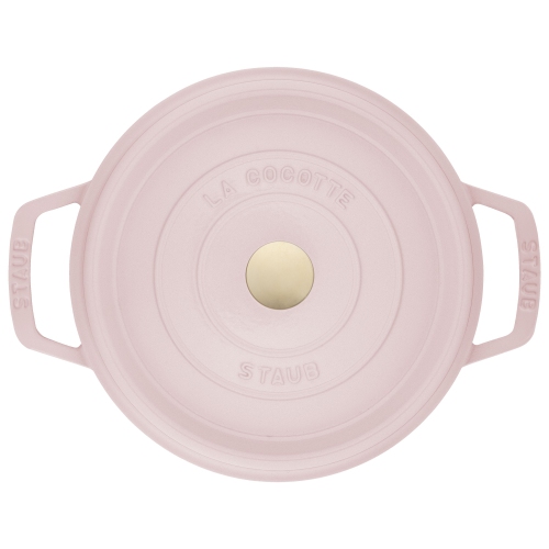 STAUB La Cocotte 2.5 L Cast Iron Round Cocotte, Sorbet Rose