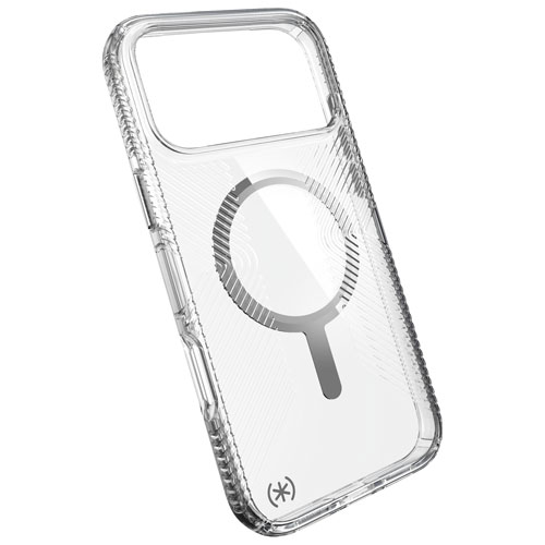 Speck Presidio Perfect-Clear Grip Fitted Hard Shell Case with MagSafe for iPhone 17 Pro Max - Clear/Silver