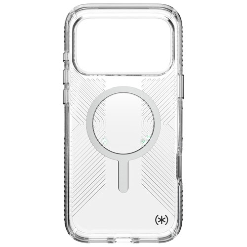 Speck Presidio Perfect-Clear Grip Fitted Hard Shell Case with MagSafe for iPhone 17 Pro Max - Clear/Silver