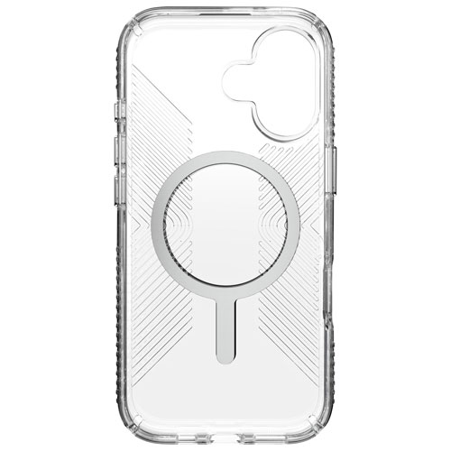 Speck Presidio Perfect-Clear Grip Fitted Hard Shell Case with MagSafe for iPhone 17 - Clear/Silver