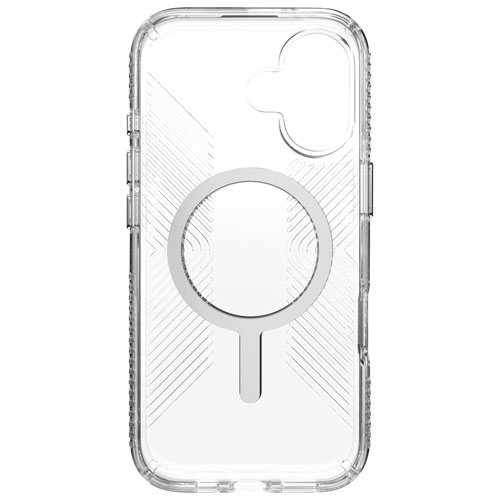 Speck Presidio Perfect-Clear Grip Fitted Hard Shell Case with MagSafe for iPhone 17 - Clear/Silver