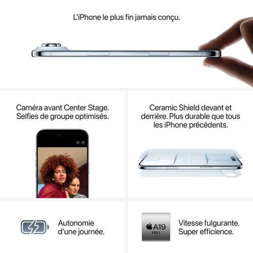 iPhone Air de Go d'Apple avec Fido - Blanc nuage