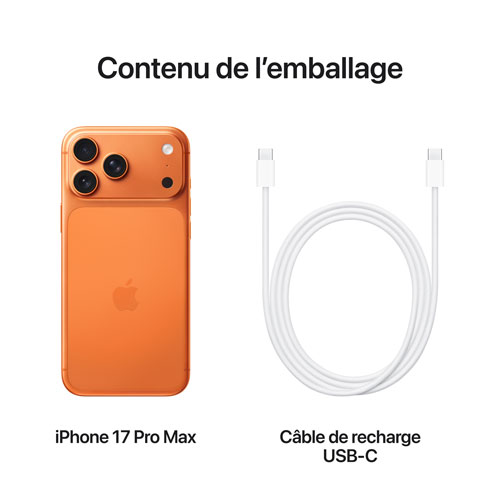 Fido Apple iPhone 17 Pro Max 2TB - Cosmic Orange - Monthly