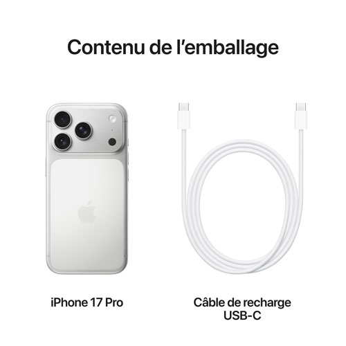 Fido Apple iPhone 17 Pro 1TB - Silver - Monthly Financing