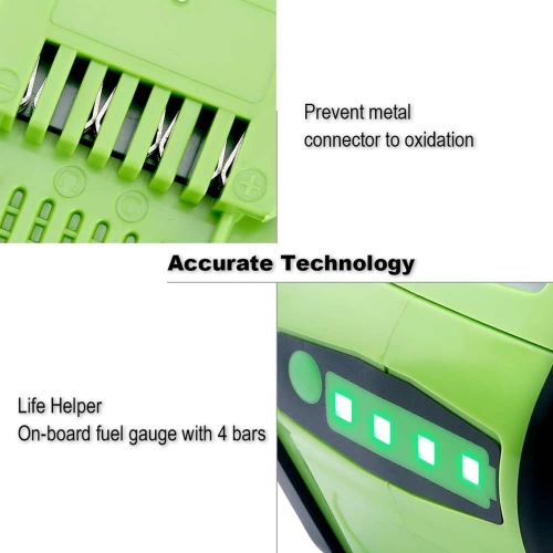 Dr. Battery - 40V Battery for Greenworks Cordless Power Tools - Compatible with 29462, 29252, 20202, 22262, 25312, 25322, 20642, 22272, 27062, 21242