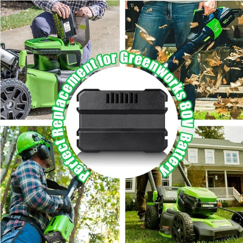 Dr. Battery - 80V Battery for Greenworks Cordless Power Tools - Compatible with GBA80200, GBA80300, GBA80400, GBA80500