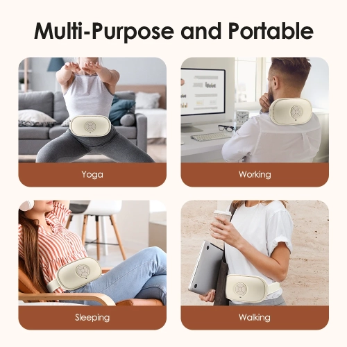 Abdominal Massager, Rechargeable Heated Abdominal Massage Device, Soothing Kneading Belly Massager for Digestive Comfort, Warming Palace