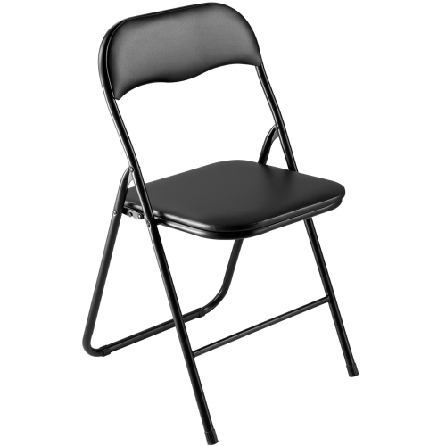 VEVOR 6 Pack Folding Chairs, Foldable Leather Chairs with Heavy Duty Metal Frame & Padded Cushion, Portable Folding Card Table Chairs, Stackable