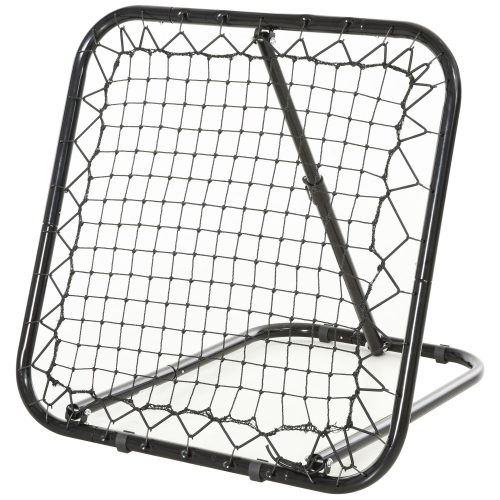Soozier Soccer Rebounder Net, 3' x 3', Angle Adjustable Baseball Rebounder Net Training Equipment Aid with Quick Folding Design for Teens & Adults,