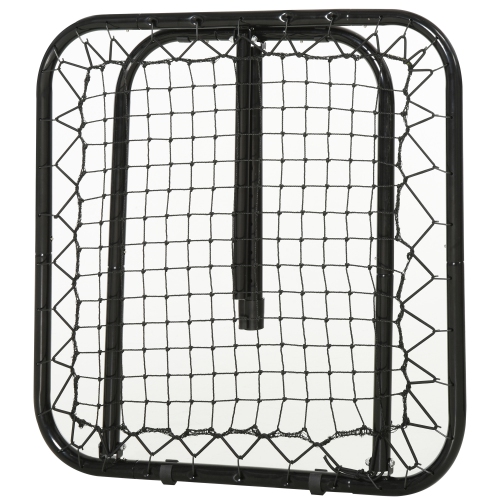 Soozier Soccer Rebounder Net, 3' x 3', Angle Adjustable Baseball Rebounder Net Training Equipment Aid with Quick Folding Design for Teens & Adults,