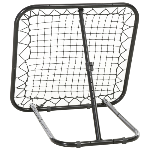 Soozier Soccer Rebounder Net, 3' x 3', Angle Adjustable Baseball Rebounder Net Training Equipment Aid with Quick Folding Design for Teens & Adults,