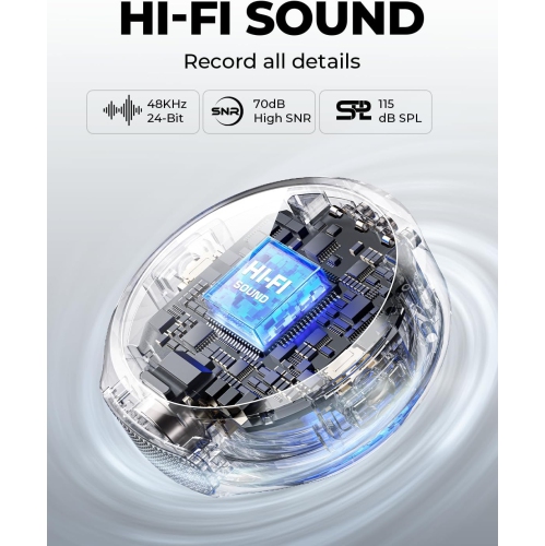 Micro-cravate sans fil Hollyland Lark M2 pour appareils photo PC portables, 48 kHz 24 bits, portée 1000&nbsp;pi, suppression du bruit, batterie 30H