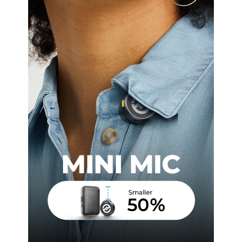 Hollyland Lark M2 Wireless Lavalier Microphone for iPhone15/16 &Android, USB C Mini Lapel Microphone, 1000ft Range, Hi-Fi Audio, Noise Cancellation,