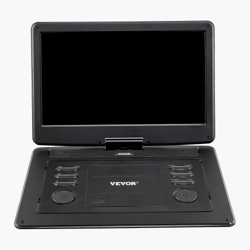 VEVOR 15.6 inch Portable DVD Player, HD Swivel Display Screen, 4.5-5 H Built-in Rechargeable Battery, Dual Speakers, Support Sync TV/USB/SD