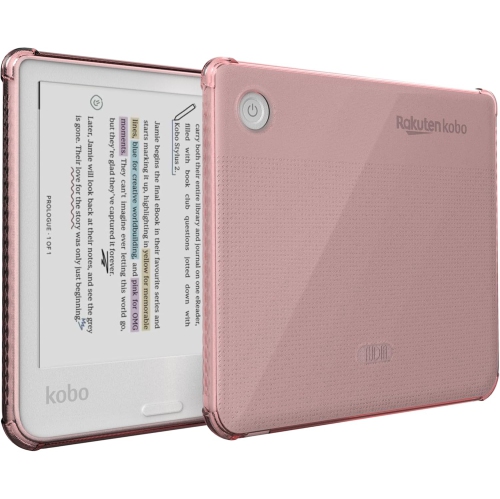 TUDIA SKN for Kobo Libra Colour Case 2024 Clear Back Cover - Pink