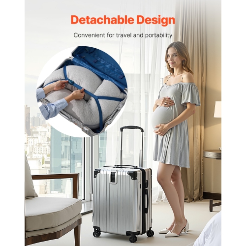 VEVOR Pregnancy Pillows for Side Sleeping, L-Shaped Maternity Pillow for Pregnant Women, Soft & Breathable Pregnancy Body Pillow with Washable Jersey