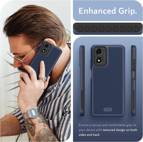 Étui MergeGrip de TUDIA pour Moto E14/G04/G24/G04s de Motorola - Indigo