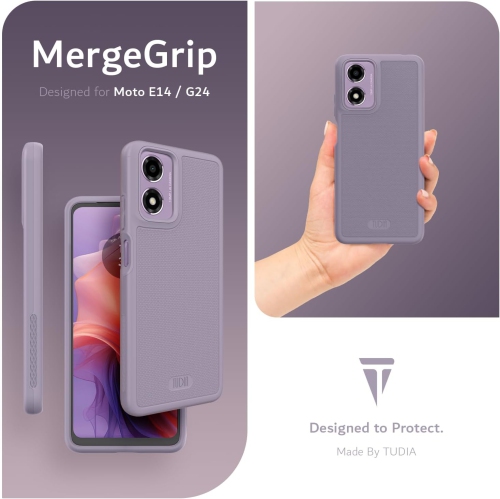 Étui MergeGrip de TUDIA pour Moto E14/G04/G24/G04s de Motorola - Violet