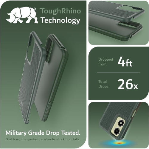 Étui MergeGrip de TUDIA pour Motorola Moto E14 / G04 / G24 / G04s - Vert pin