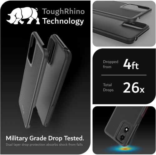 Étui MergeGrip de TUDIA pour Motorola Moto E14 / G04 / G24 / G04s - Noir