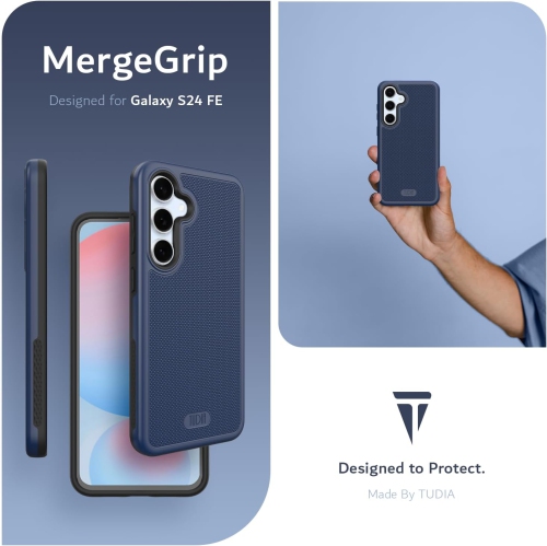 Étui MergeGrip de TUDIA pour Galaxy S24 FE 2024 de Samsung - Indigo