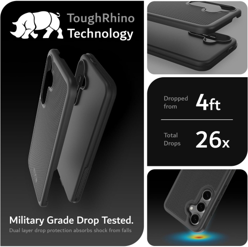 Étui MergeGrip de TUDIA pour Galaxy S24 FE 2024 de Samsung - Noir mat