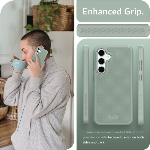 Étui MergeGrip de TUDIA pour Galaxy S24 FE 2024 de Samsung - Lys verts