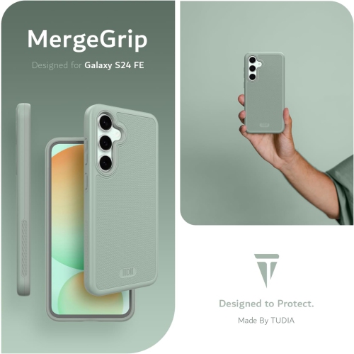 Étui MergeGrip de TUDIA pour Galaxy S24 FE 2024 de Samsung - Lys verts