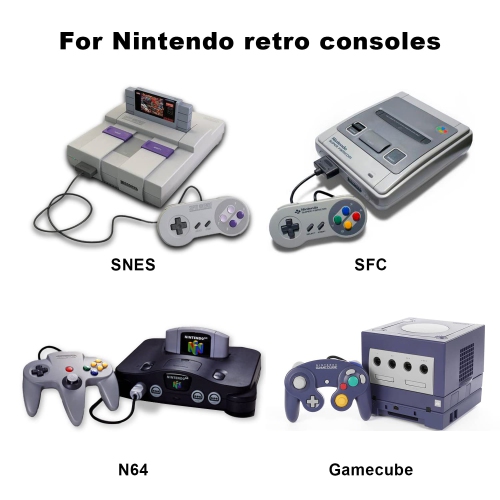 Adaptateur convertisseur N64 à HDMI, prise en charge de la conversion 16:9/4:3, câble HDMI adapté pour N64/SNES/NGC/SFC