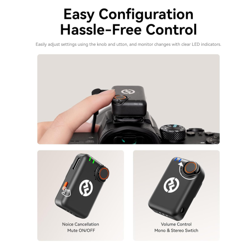 Hollyland Lark M2S Ultimate Combo Wireless Lavalier Microphone for iPhone/Camera/Android/PC, Compact Mic, Titanium Clip, Noise Cancelling