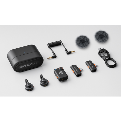 Hollyland Lark M2S Ultimate Combo Wireless Lavalier Microphone for iPhone/Camera/Android/PC, Compact Mic, Titanium Clip, Noise Cancelling