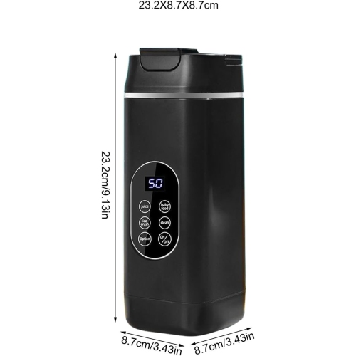 Juicing Cup, Cordless Portable Blender, Rechargeable Portable Juicer with Shaved Ice, Suitable for Home Kitchen, Outdoor, and Travel Use - Black