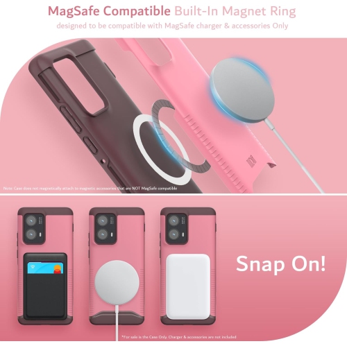 TUDIA Merge for Motorola Edge 2024 Case 5G MagSafe Compatible - Smokey Pink