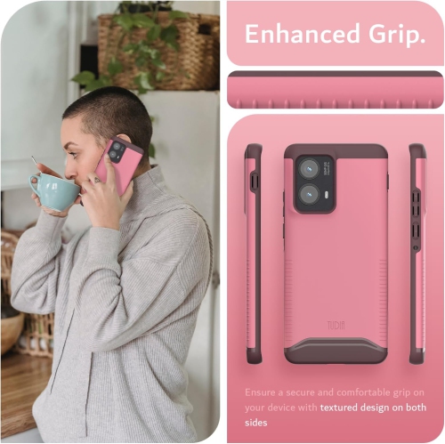 TUDIA Merge for Motorola Edge 2024 Case 5G MagSafe Compatible - Smokey Pink