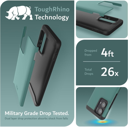 TUDIA Merge for Motorola Edge 2024 Case 5G Military Grade Cover - Hunter Green