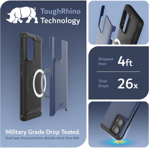 TUDIA Merge for Motorola Edge 2024 Case 5G MagSafe Compatible - Indigo Blue