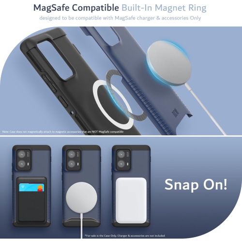 TUDIA Merge for Motorola Edge 2024 Case 5G MagSafe Compatible - Indigo Blue