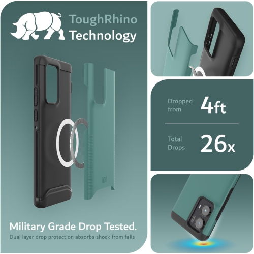 TUDIA Merge for Motorola Edge 2024 Case 5G MagSafe Compatible - Hunter Green