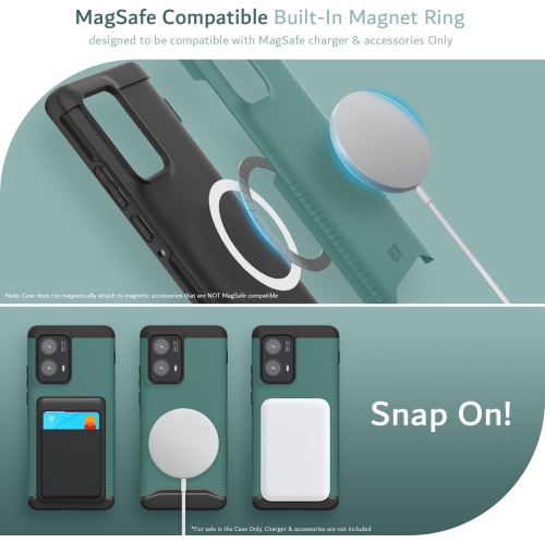 TUDIA Merge for Motorola Edge 2024 Case 5G MagSafe Compatible - Hunter Green