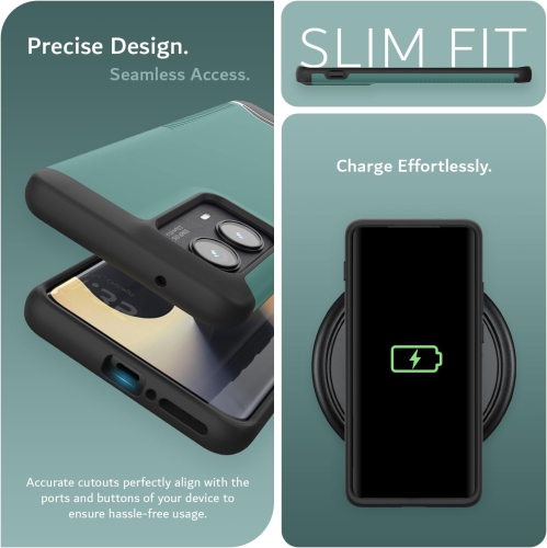 TUDIA Merge for Motorola Edge 2024 Case 5G MagSafe Compatible - Hunter Green