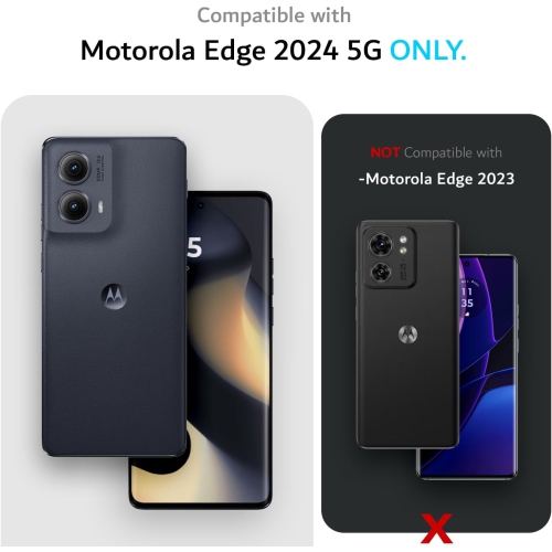 TUDIA Merge for Motorola Edge 2024 Case 5G Military Grade Cover - Matte Black