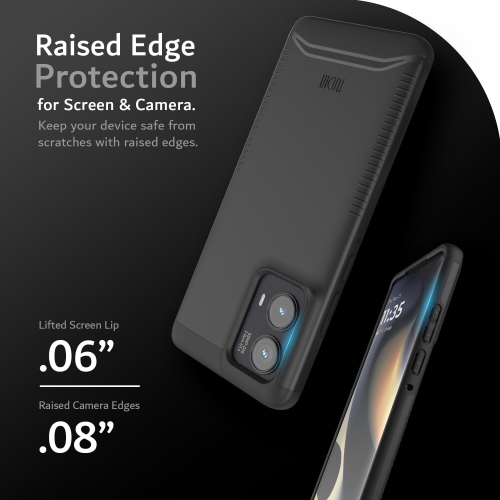TUDIA Merge for Motorola Edge 2024 Case 5G Military Grade Cover - Matte Black