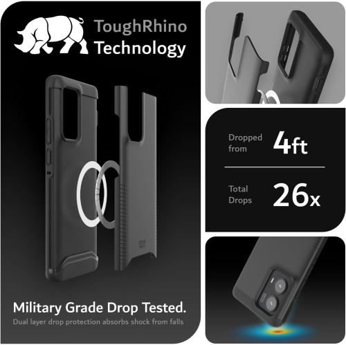 TUDIA Merge for Motorola Edge 2024 Case 5G MagSafe Compatible - Matte Black